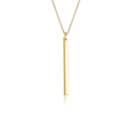 Elli Women's Curb Geo Symbol Bar Layer Cool Necklace in 925 Sterling Silver, Sterling Silver, None