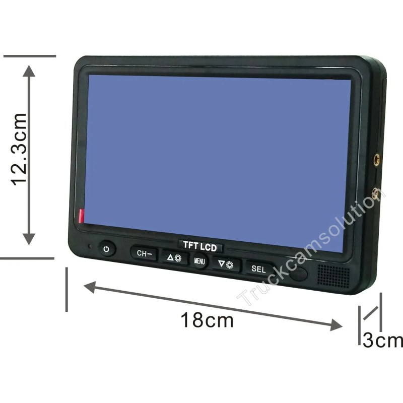 7" WIRED REAR VIEW BACKUP SIDE CAMERA SYSTEM FOR TRUCK,