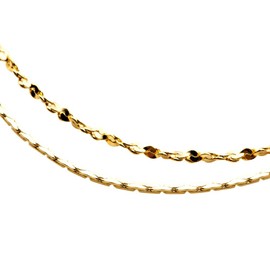 Cream Dot Necklace for Women, Popular, Hypoallergenic, Nickel Free, 18K Plated, Choker, Layered, 2-Row, Overlapping