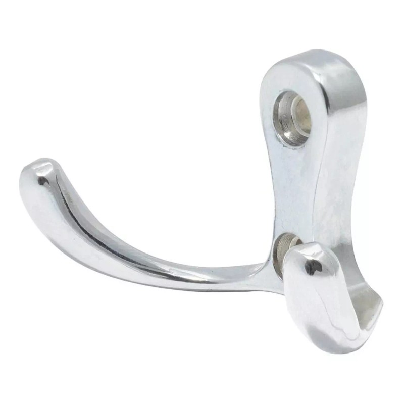 Lock Gancho Perchero D Pared Doble Niquel Satinado 13pe Lock
