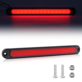 Ygmylandbb LED Third Brake Light, 24V High Mount Stop Lamp, Red LED Brake Light Bar, Universal Fit for Cars, SUVs, and Trucks, 1pcs (Red Strobe Light)
