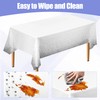 ausurme 10 Pack Disposable Tablecloths,Plastic Table Cover,Waterproof Party Tablecloths,White and