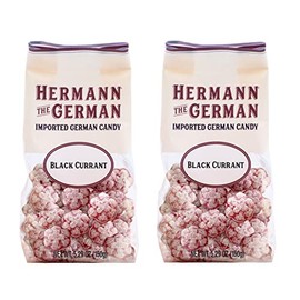 Hermann the German Hard Candy - Imported - Pack of 2 (Black Currant), 1 Count (Pack of 2)