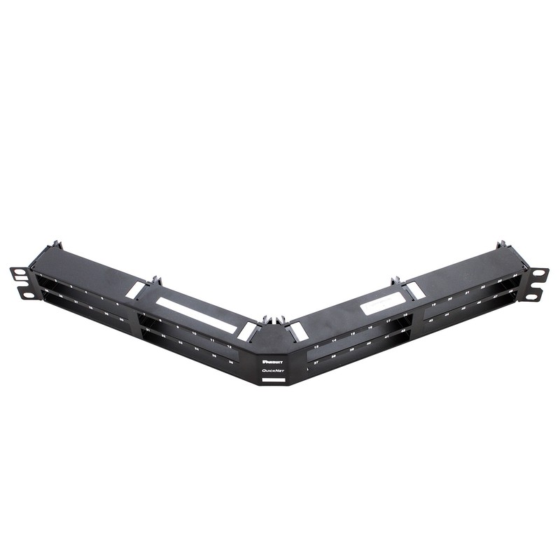 Panduit QAPP48HDBL Angled High-Density 48-Port Patch Panel