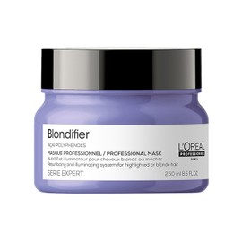 LOral Professionnel Blondifier Mascarilla  Mascarilla restauradora y iluminadora  Mejora el brillo y combate los tonos amarillos  Para cabello rubio  