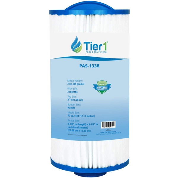 Tier1 Pool & Spa Filter Cartridge 2-pk | Replacement for Jacuzzi 6540-723, Pleatco PJW40SC-F2M, Filbur FC-2811, Unicel 5CH-402 and More | 40 sq ft Pleated Fabric Filter Media