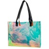 TotePrint Stadium Approved Blue Large Clear Tote Bag Holographic Clear
