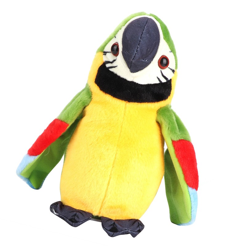 Cartoon Cute Electric Recording Learning Talking Plush Parrot Early Education