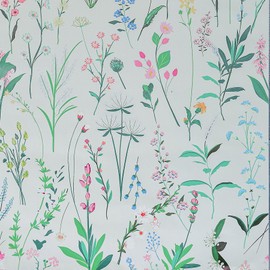 LOVADA Peel and Stick Wallpaper - 17.5INX393.7inch Spring Vintage Flower Vinyl Contact Paper for Cabinet, Modern Home Decor