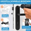 lockzz Estenfeld Door Handle Set Stainless Steel Black Matt Door