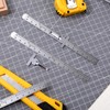 6 Pcs Pocket Ruler with Detachable Clips Stainless Steel Metal