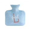 Lettering pouch, thermal water bag, 800ml steaming hand warmer blue