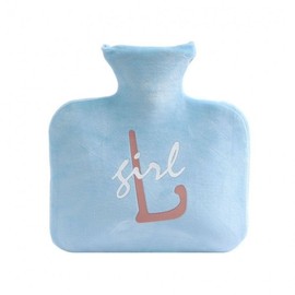 Lettering pouch, thermal water bag, 800ml steaming hand warmer blue