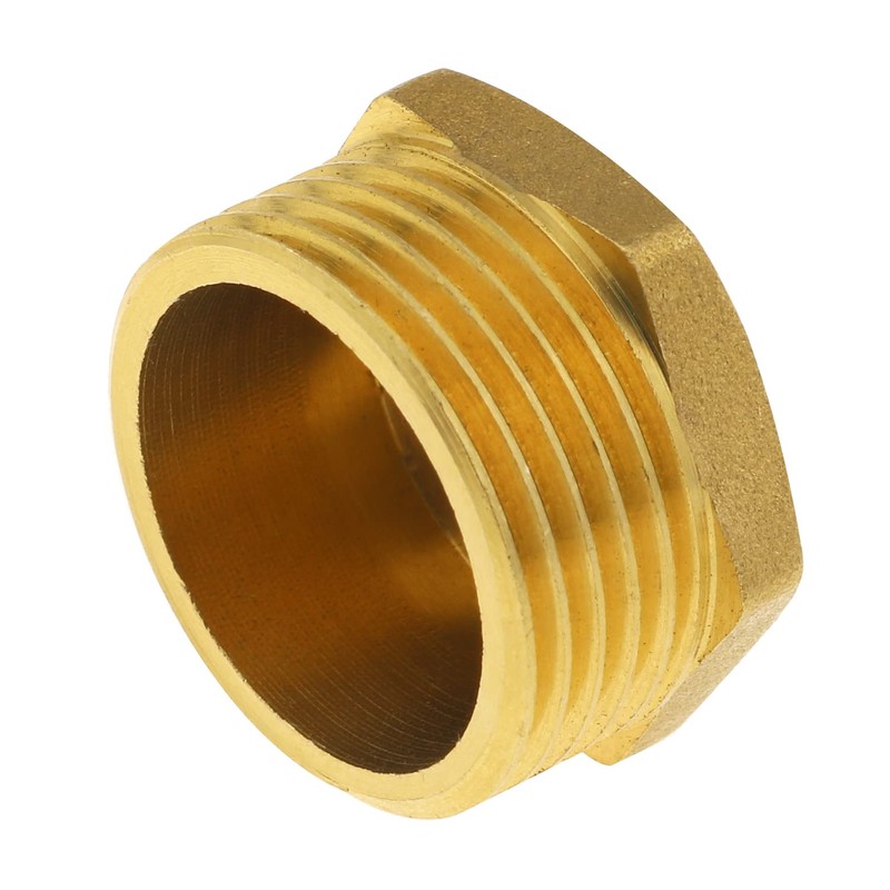 SJZBIN 2pcs NPT Male Adapter Brass Pipe Plug 3/4" External