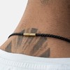 SERASAR Mens Leather Chain Leather Necklace with Pendant - Gold