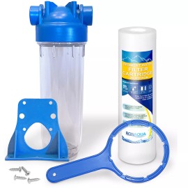 Ronaqua 10" Clear Standard Whole House Water Filter System  20 Micron Sediment Filter