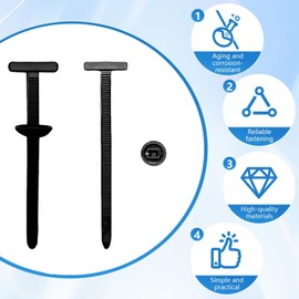 Nylon Universal Cable Tie Buckle, 2025 Upgrade Multipurpose Plastic Cable Ties Tool,Heavy Duty Self-Locking Nylon Zip Ties Holder for Car Daily Repair (100psc)