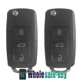WHOLESALE KEY 2 For 2002-2005 VW Beetle Golf Passat Jetta Flip Key Remote Fob NBG735868T