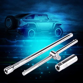 Spark Plug Wrench, Universal T Handle Spark Plug Wrench 16 mm Spark Plug Remover Installation Tool Set Key Sliding T-Bar T-Handle Installer Tool Set