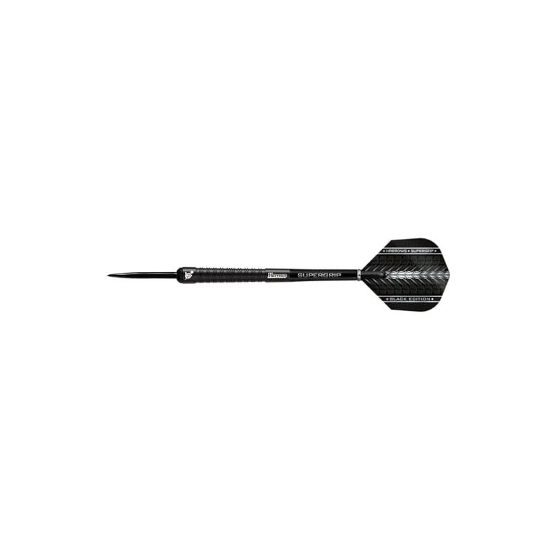Harrows Supergrip Black 90% Steel Tip Darts 23 g