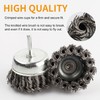 AOKLIT 7 Pack Twist Knot Wire Wheel Brush Crimped Cup
