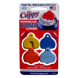 The Cappy – Reusable Beverage Can Lid & Opener (Set of 4) – Fits All Standard Cans – Multiple Colors