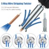 Fowecry Wire Turning Tool, 3/5 Way Wire Stripping Tool, Wire