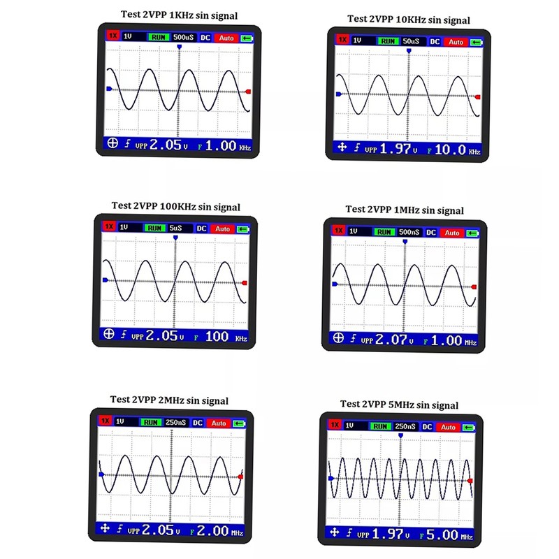 Digital Oscilloscope Handheld Oscilloscope Mini Size Oscilloscope with 5M Bandwidth