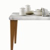 Gray and White Marble Texture Rectangular Tablecloth with Elastic Edge
