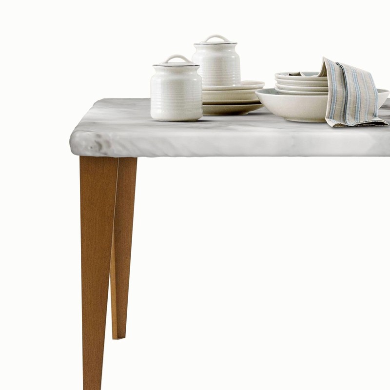 Gray and White Marble Texture Rectangular Tablecloth with Elastic Edge