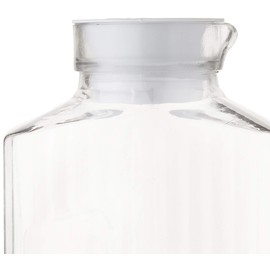 Anchor Hocking Glass Bistro Pitcher with White Stopper, 64-Ounce, Clear