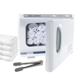 JXSDLIY Hot Towel Warmer for Salon Beauty Bathroom Hot Towel Cabinet 2-in-1 Personal 8L Small Capacity owel Warmers Spa, Upgrade Fast Heating Towel Heater Towel Steamer (8L, White)…