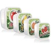 com-four® 8-Piece Fruit Storage Containers Set - Lunch Boxes in