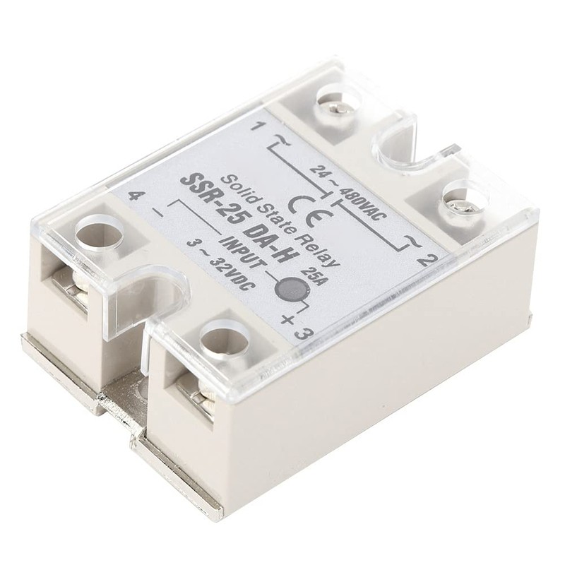 SSR-25-DA, DC-AC Solid State Relay Module, Non-Contact Switch with Aluminum