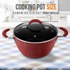 NutriChef Cooking Pot with Lid-Non-Stick High-Qualified Kitchen Cookware, 2.1 Quart