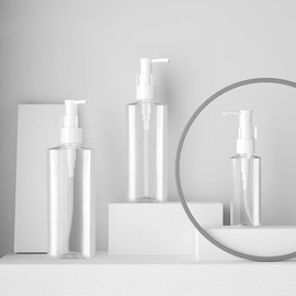 Lxzcelrt Small Travel Bottles for Toiletries Massage Oil, 3pcs 3.3oz Travel Size Containers with Pump Squeezable Refillable Travel Accessories for Shampoo Conditioner Lotion Body Wash (Black)