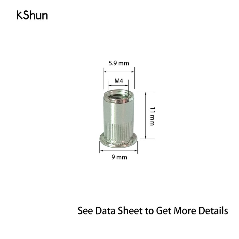 Pack of 50 Flat Head Stainless Steel (304) Pull Rivet