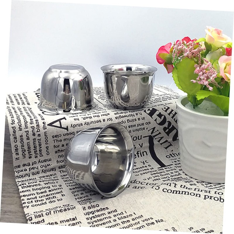 Mikinona Stainless Steel Double Wall Wine Cups Heat Retaining Ideal