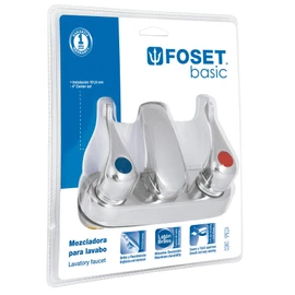 Foset Basic M-048PB, Mezcladora para lavabo, manerales palanca, blíster