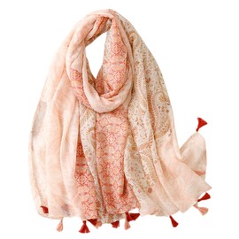 FAIRYGATE Scarfs for Women Sale Pink Neckerchief Head Wrap Thin Large Long Shawl Ladies Scarf Oversized Scarves Vintage Stole 67010