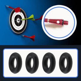 eMagTech 500PCS Dart Shaft O-Rings Rubber Dart Washers Rings Non-Slip Dart Rod Ring to Keep Shafts Tight 4mm OD 2mm ID Dart Accessory