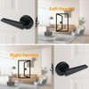 HISAFE Matte Black Keyed Entry Door Levers with Lock, Heavy