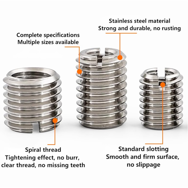 10Pcs Threaded Insert M8 X 1.25 Female and M10 X
