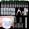 LOVICVKEM Nail Tips and Glue Gel Kit, Kleber Gel Nail