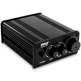 Pyle Premium Bluetooth Amplifier, 2-Channel Digital Audio Receiver, Compact, Lightweight, Home Theater System, 60 Watts, Aux RCA Audio Input Jacks, Volume, Treble & Bass Adjustable (PFA240BT)