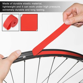 X AUTOHAUX 24" Bike Bicycle Wheel Rim Strip Rim Tape Liner Inner Tube Protection Band PVC Red Pair