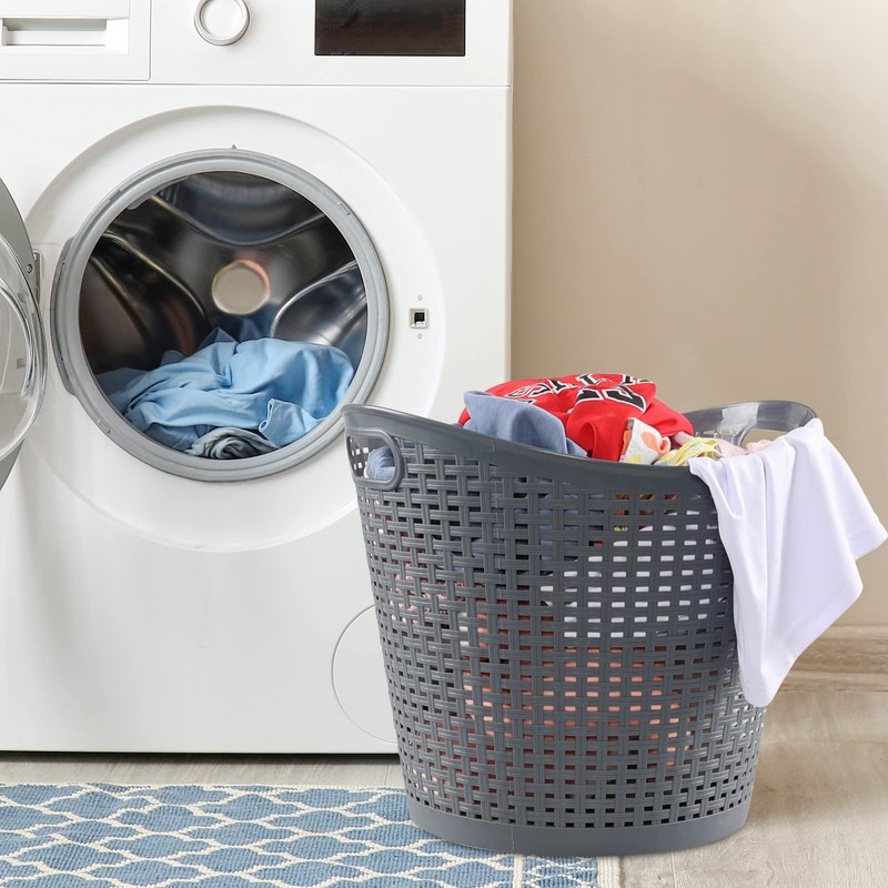 Gainhope 6 Pack 30 L Plastic Large Storage Basket, Laundry
