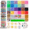 FZIIVQO 6100 Pcs Clay Beads Bracelet Making Kit 24 Colors