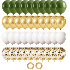 GUO-YING Balloons White Gold Birthday Party Decoration Birthday D (Sage Green)