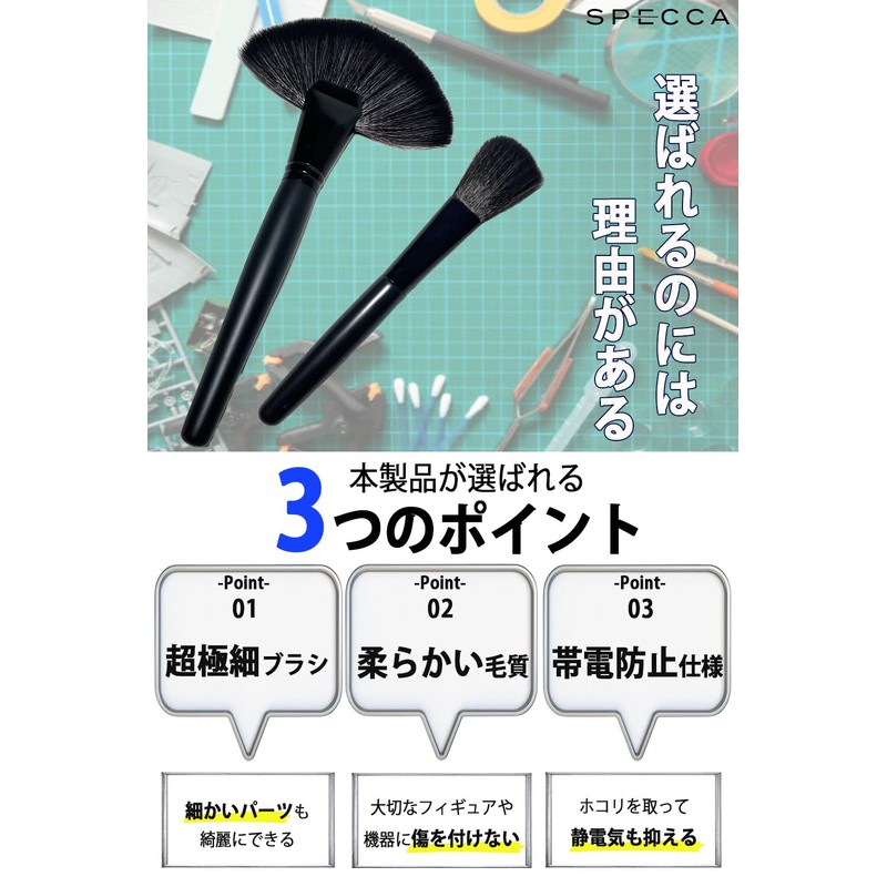 Specca Static Removal Brush, Static Removal Brush (Dust Removing Brush,